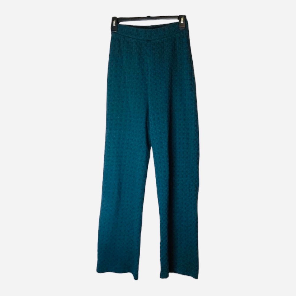 Zara Waffle Weave Pants Blue Pull Ons‎ Sz Small